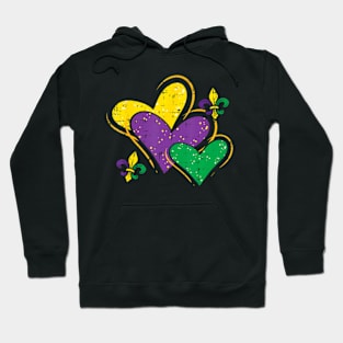 Mardi Gras Hearts Cute Outfit Women Girls Kids Toddler Hoodie